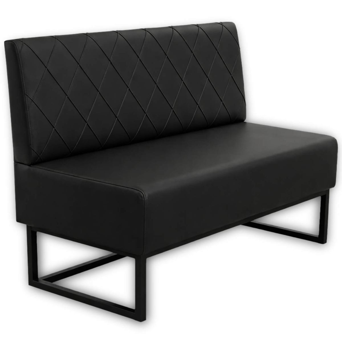 Horeca-Eetbank-Troje-Kunstleer-Zwart-140-cm