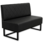 Horeca-Eetbank-Troje-Kunstleer-Zwart-140-cm