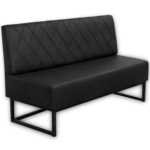 Horeca-Eetbank-Troje-Kunstleer-Zwart-160-cm