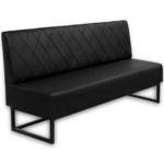 Horeca-Eetbank-Troje-Kunstleer-Zwart-180-cm