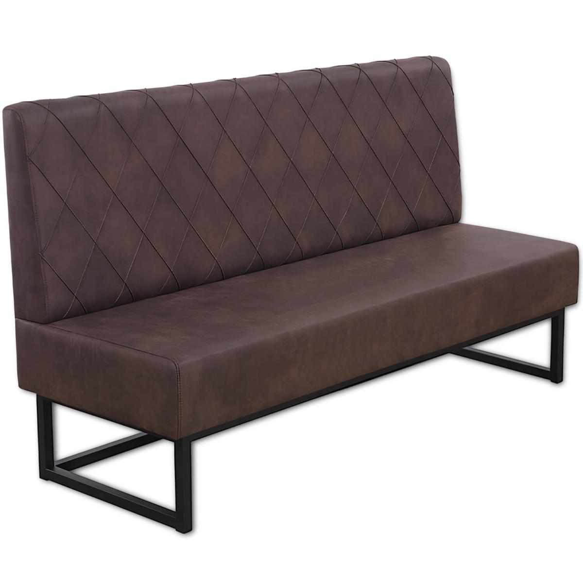 Horeca-Eetbank-Troje-Vintage-Microvezel-Bruin-160-cm