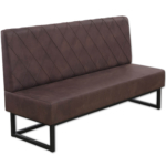 Horeca-Eetbank-Troje-Vintage-Microvezel-Bruin-160-cm