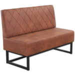 Horeca-Eetbank-Troje-Vintage-Microvezel-Cognac-140-cm