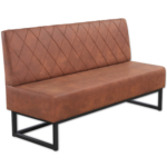 Horeca-Eetbank-Troje-Vintage-Microvezel-Cognac-160-cm