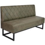 Horeca-Eetbank-Troje-Vintage-Microvezel-Olijf-160-cm