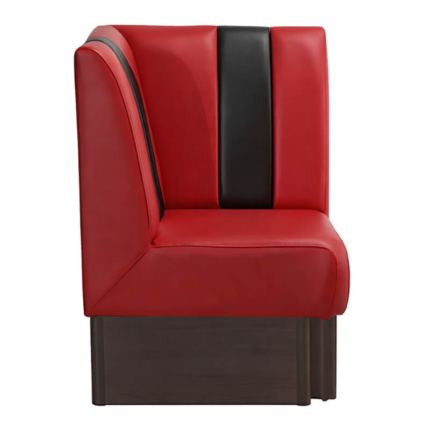 Horeca Hoek Eetbank - SAFRAN AMERICAN - RoodZwart Kunstleer