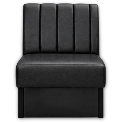 Horeca-Hoek Eetbank-SAFRAN-Zwart-Kunstleer