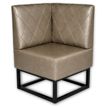 Horeca-Hoek-Eetbank-TROJE-Zilver-Kunstleer