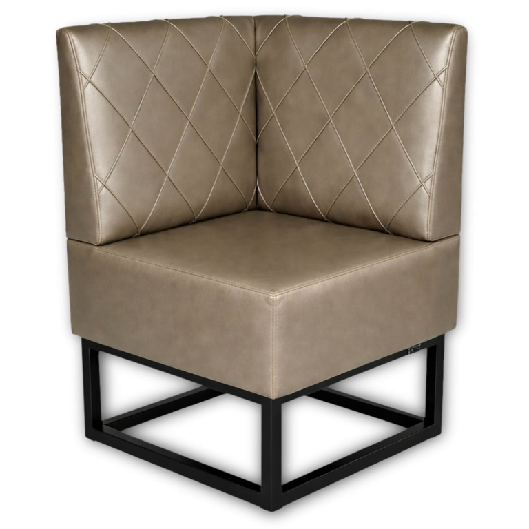 Horeca-Hoek-Eetbank-TROJE-Zilver-Kunstleer