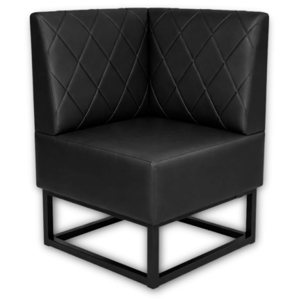 Horeca-Hoek-Eetbank-TROJE-Zwart-Kunstleer