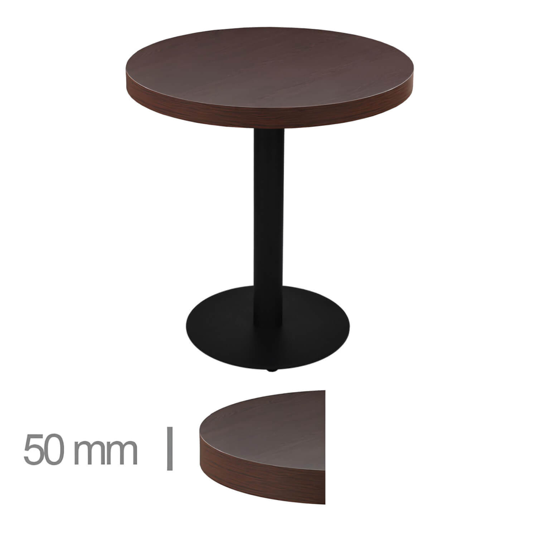 Horeca-Ronde-Tafel-Met-Onderstel-DUBLIN-WENGE-Ø60-cm