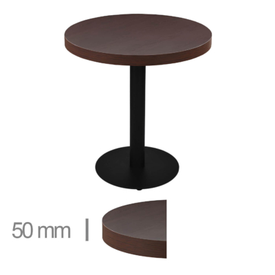 Horeca-Ronde-Tafel-Met-Onderstel-DUBLIN-WENGE-Ø60-cm
