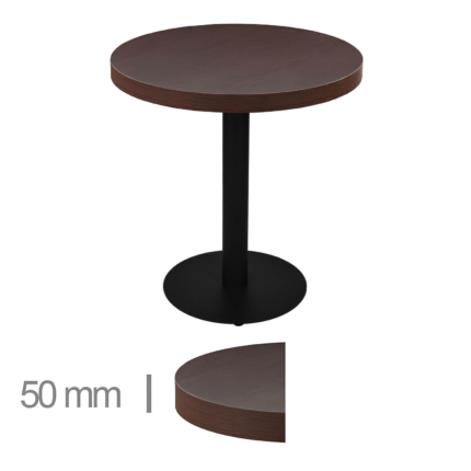 Horeca-Ronde-Tafel-Met-Onderstel-DUBLIN-WENGE-Ø60-cm