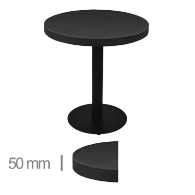 Horeca-Ronde-Tafel-Met-Onderstel-DUBLIN-ZWART-Ø60 cm