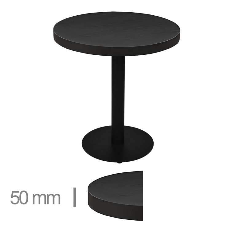 Horeca-Ronde-Tafel-Met-Onderstel-DUBLIN-ZWART-Ø60 cm
