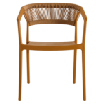 Terrasstoel-CECILE-Armleuning-Stapelbaar-Mosterd-Kunststof-Touw-V