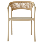 Terrasstoel-CECILE-Armleuning-Stapelbaar-Naturel-Kunststof-Touw-V