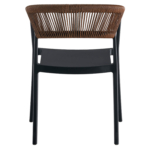 Terrasstoel-CECILE-Armleuning-Stapelbaar-Zwart-Blauw-Kunststof-Touw-A