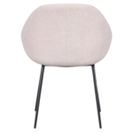 Chaise de Restaurant Avec Accoudoirs - OSLO - Tissu Crème – Image 4