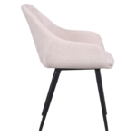 Chaise de Restaurant Avec Accoudoirs - OSLO - Tissu Crème – Image 3