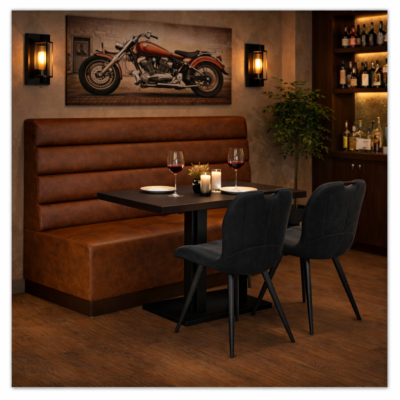 Horeca-Eetbank-Ibiza-Cognac-Microvezel