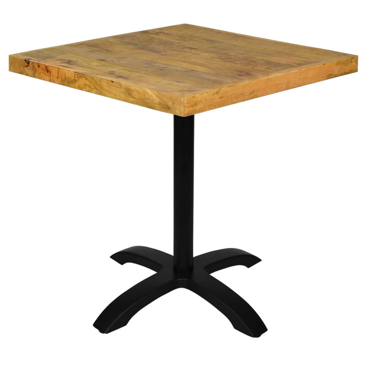 Horeca-Mangohout-Tafel-Met-Klaponderstel-70×70-cm-M2