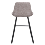 Chaise de Bar en Métal Pour Restaurant - CARMEN - Microfibre Vintage Pebble – Image 5