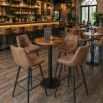 Horeca-Metalen-Barstoel-CARMEN-cognac-Microvezel-model-2