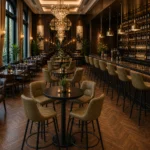 Horeca-Metalen-Barstoel-CARMEN-olijf-Microvezel-new