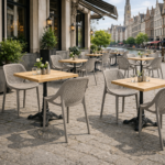 Terrasstoel-AERO-Armleuning-Stapelbaar-taupe-Kunststof