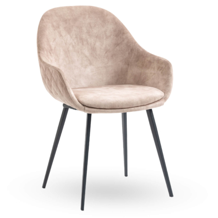 Horeca Armstoel - CAMILLE - Beige Velvet/Fluweel