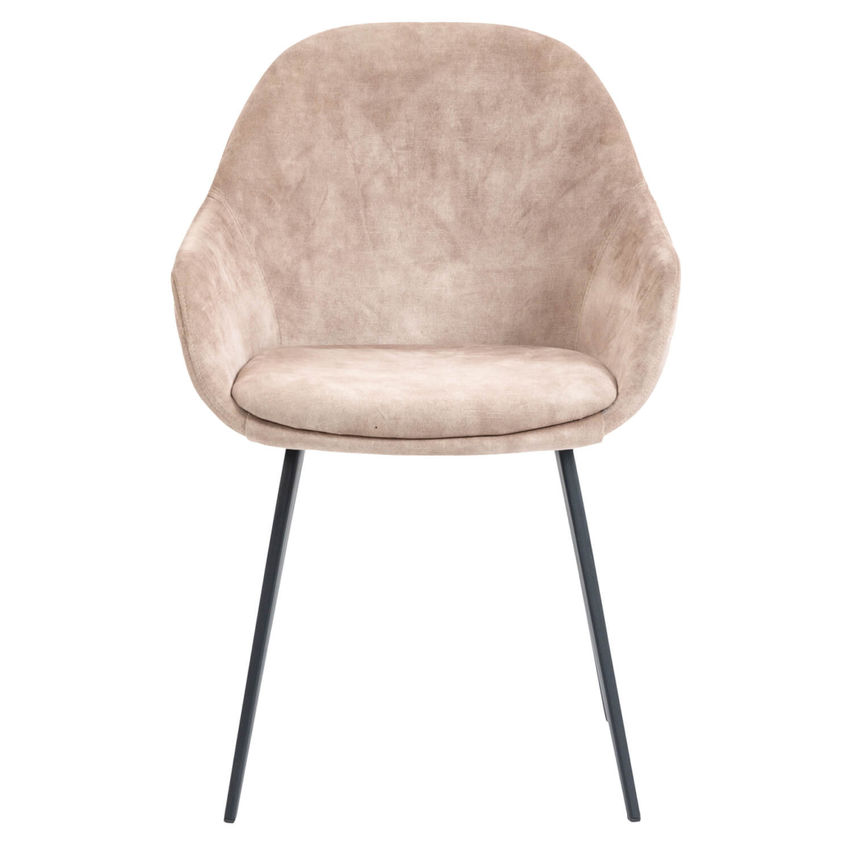 Chaise de Restaurant Avec Accoudoirs - CAMILLE - Velours Beige – Image 3