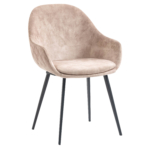 Horeca-Armstoel-CAMILLE-Beige-VelvetFluweel