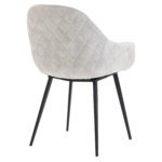Chaise de Restaurant Avec Accoudoirs - CAMILLE - Velours Crème – Image 4