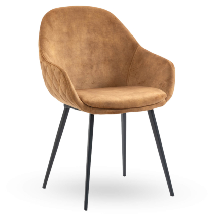 Horeca-Armstoel-CAMILLE-Goud-Velvet-Fluweel