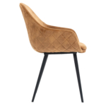 Horeca Armstoel - CAMILLE - Goud Velvet/Fluweel - Afbeelding 3