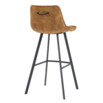 Chaise de Bar en Métal Pour Restaurant - CARMEN - Velours Gold – Image 4