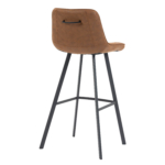 Chaise de Bar en Métal Pour Restaurant - CARMEN - Microfibre Cognac – Image 4