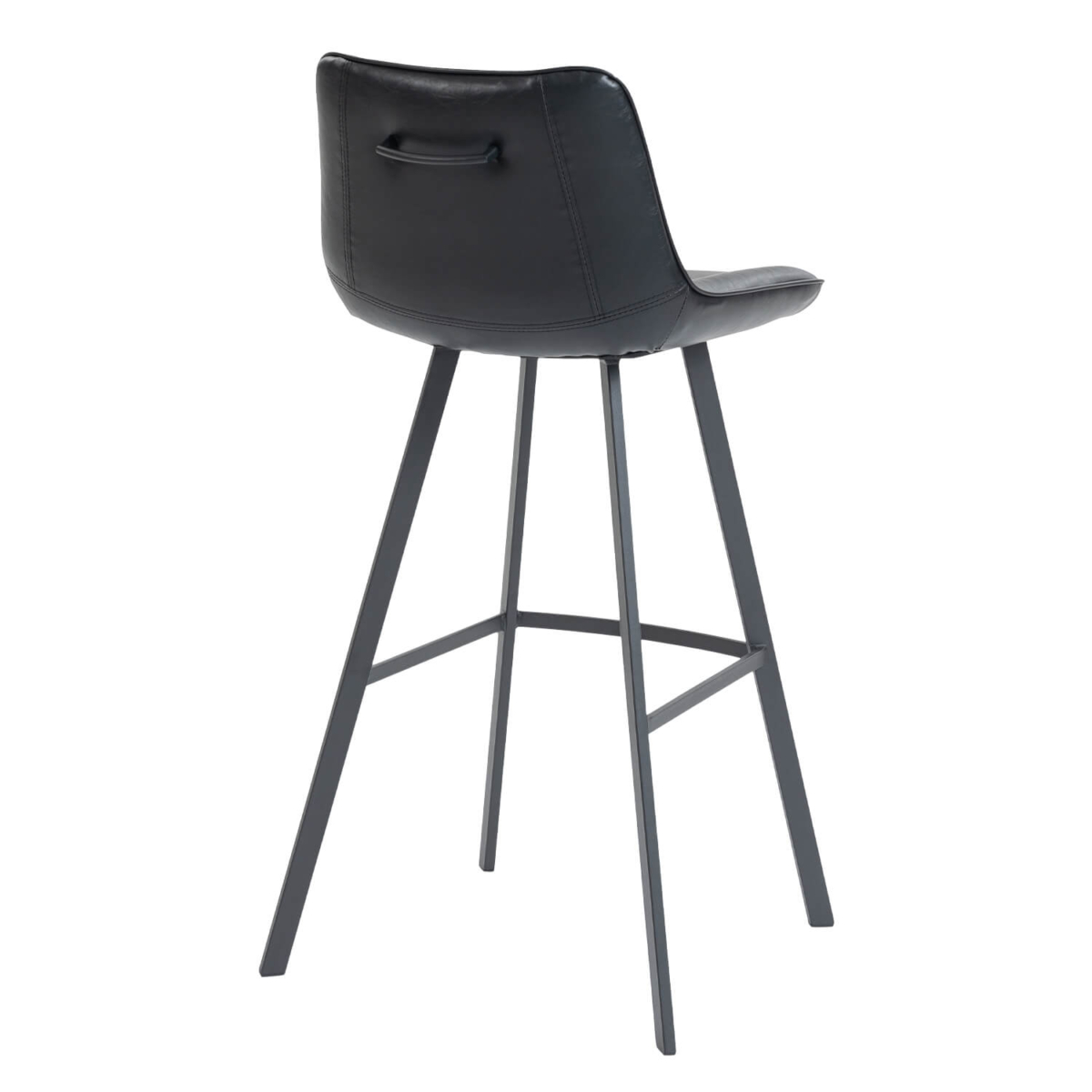 Horeca Metalen Barstoel - CARMEN - Zwart Kunstleer - Afbeelding 5