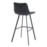 Horeca Metall-Barstuhl - CARMEN - Schwarz Kunstleder – Bild 4