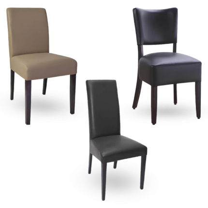 Chaises En Cuir et en Tissu