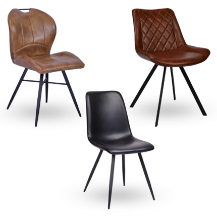 Metaal - Kunstleer Stoelen