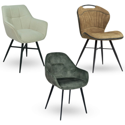 Chaises en Métal - Tissu