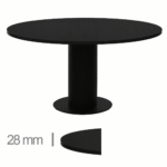 Horeca-Ronde-Tafel-Met-Onderstel-MADRID-Zwart-Ø120-cm
