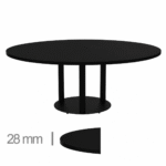 Horeca-Ronde-Tafel-Met-Onderstel-MADRID-Zwart-Ø120-cm