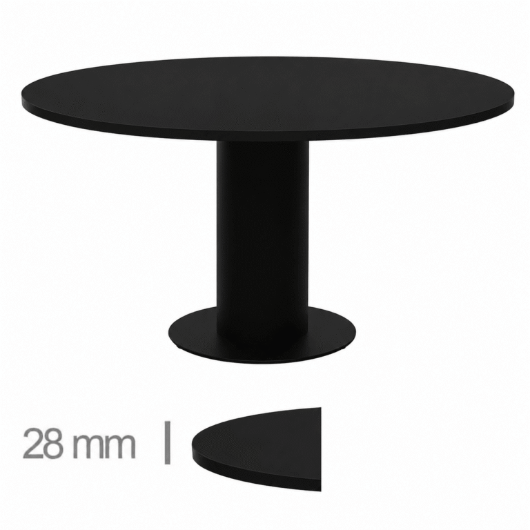 Horeca-Ronde-Tafel-Met-Onderstel-MADRID-Zwart-Ø150-cm