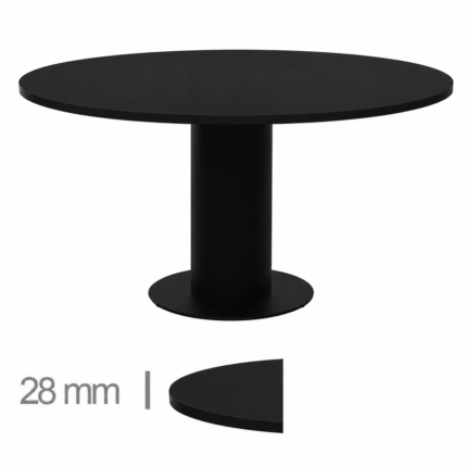 Horeca-Ronde-Tafel-Met-Onderstel-MADRID-Zwart-Ø170-cm
