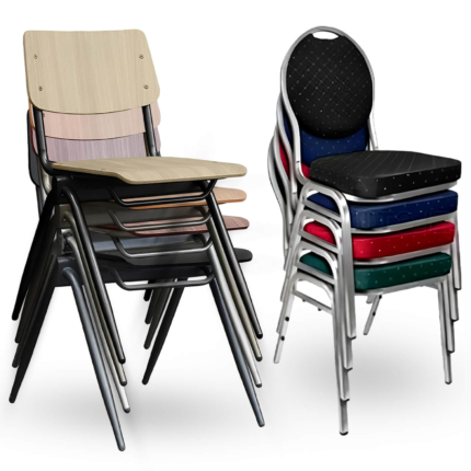 Chaises Empilables en Métal
