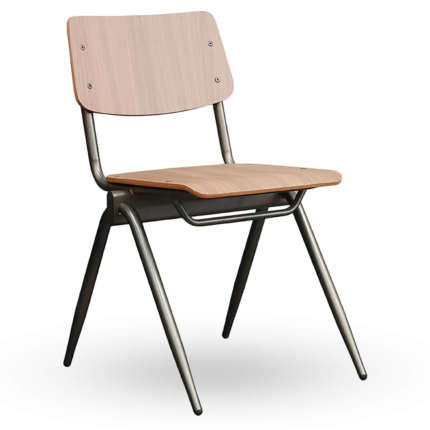 Chaise D'école Empilable - OXFORD - Bois Brun