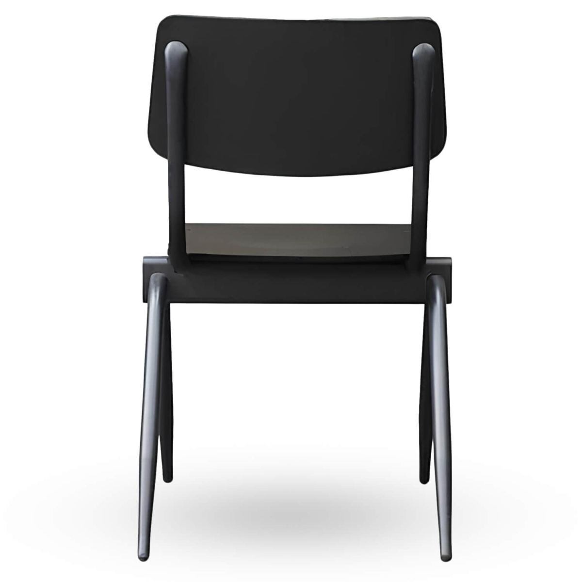Stapelbare-Schoolstoel-OXFORD-Zwart-Hout-A